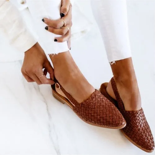 2020 New Fashion Women Summer Sandals High Quality Weave Flat Casual Slipper Leisure Sandal Female Beach Shoes Woman D912