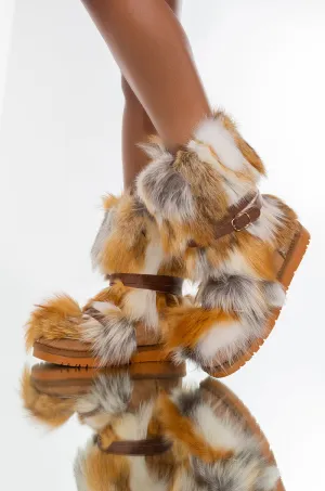 AZALEA WANG COZY WITH YOU FLAT BOOTIE IN BEIGE