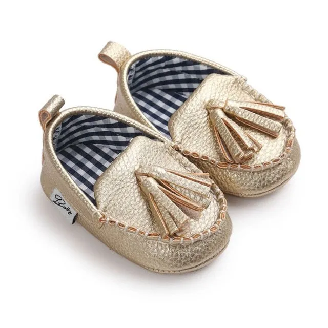 Baby Tassel Leather Shoes