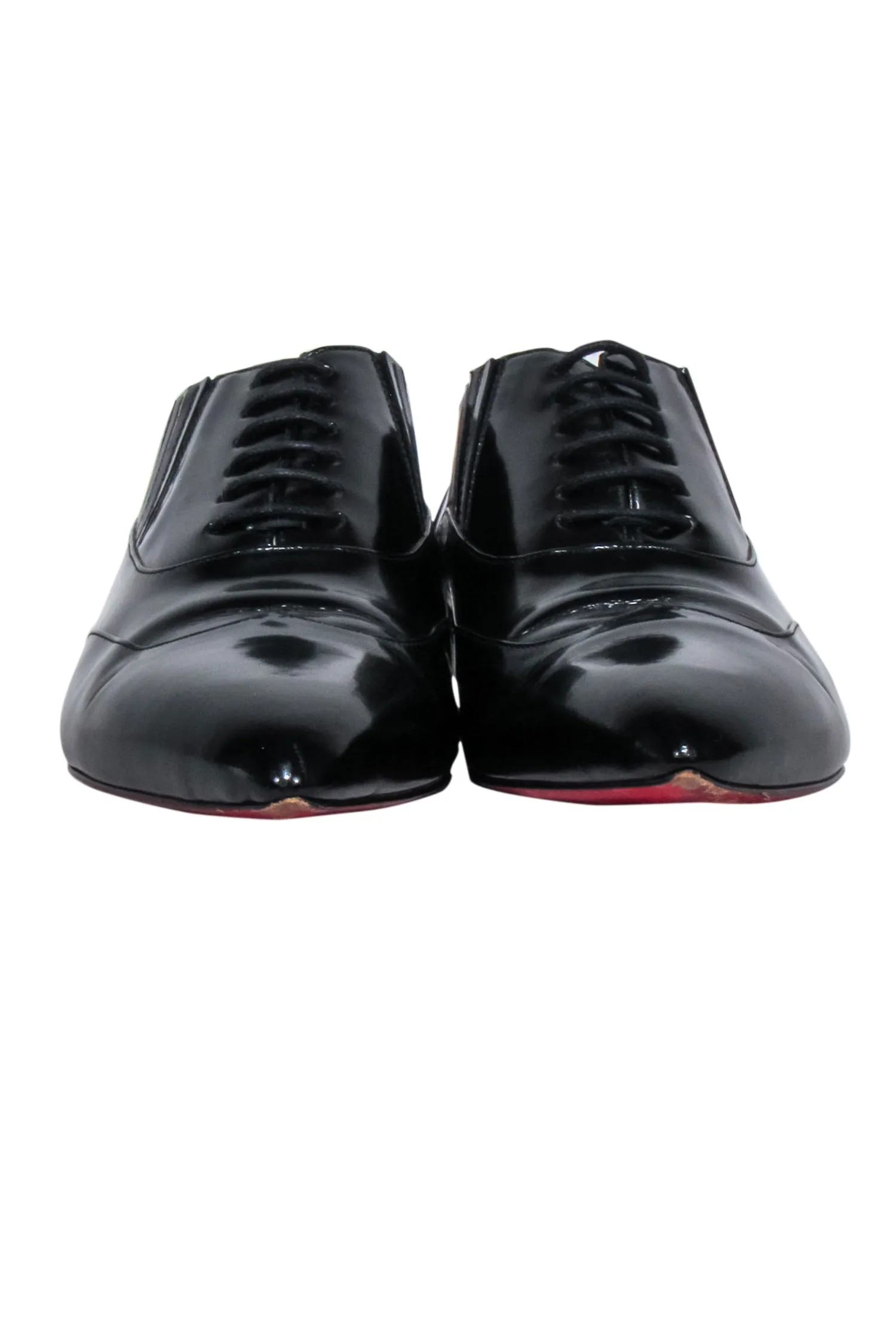 Christian Louboutin - Black Pointed Toe Oxford Loafers Sz 6.5
