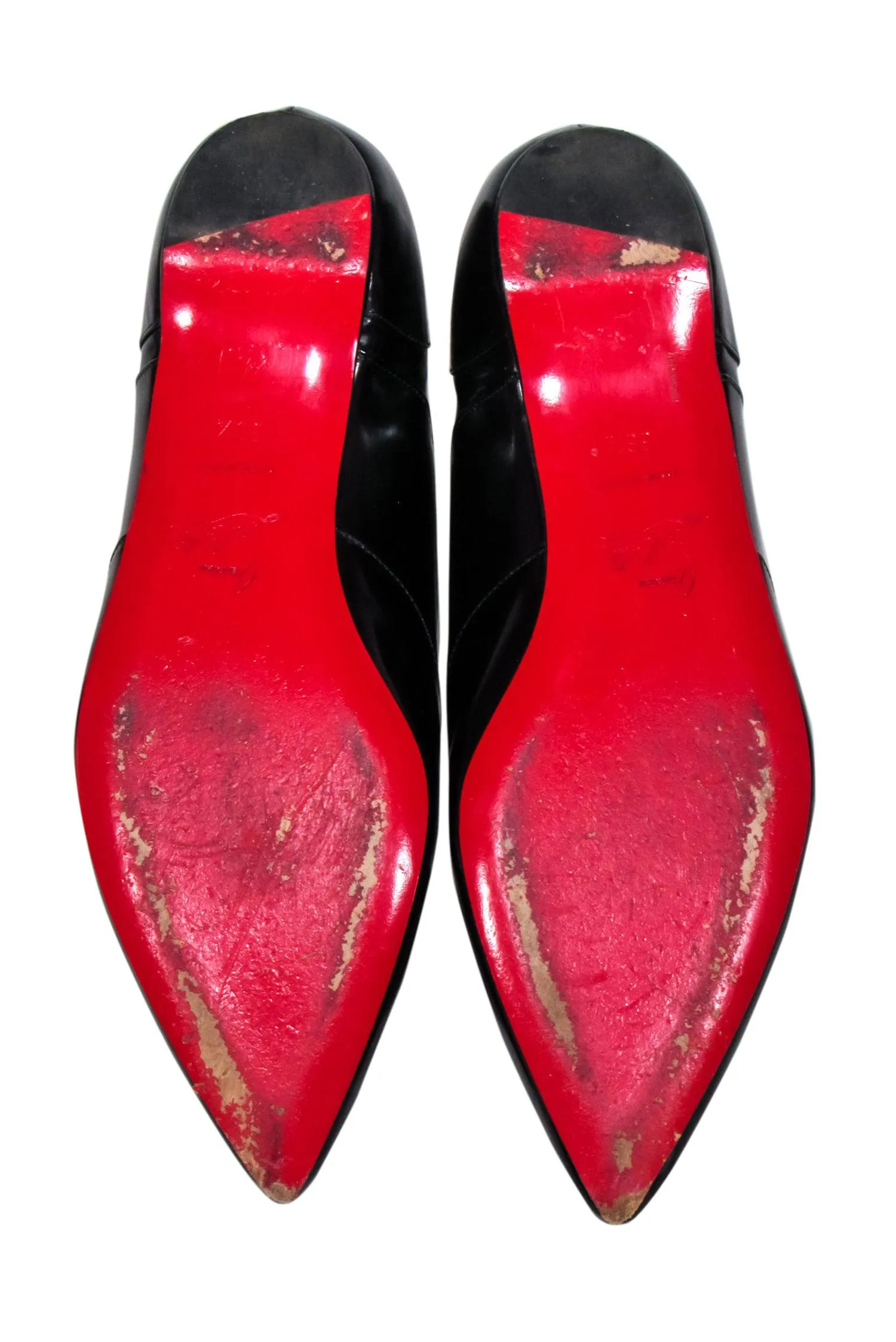 Christian Louboutin - Black Pointed Toe Oxford Loafers Sz 6.5