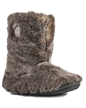 Cole Luxury Faux Fur Slipper Boots in Russian Grey