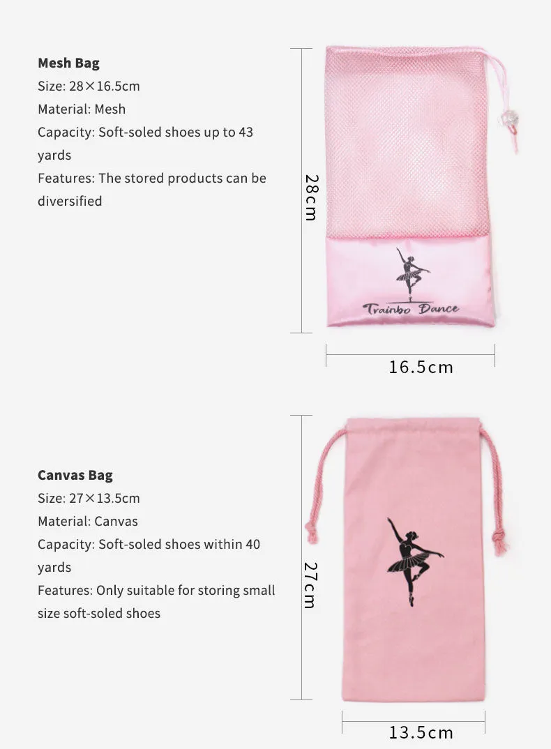 Dance Shoes Storage Bag Ballet Training Shoes Canvas Drawstring Shoe Bag