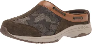 Easy Spirit Travel Time Green 300 Wide Round Closed Toe Slip On Comfort Mule Clog