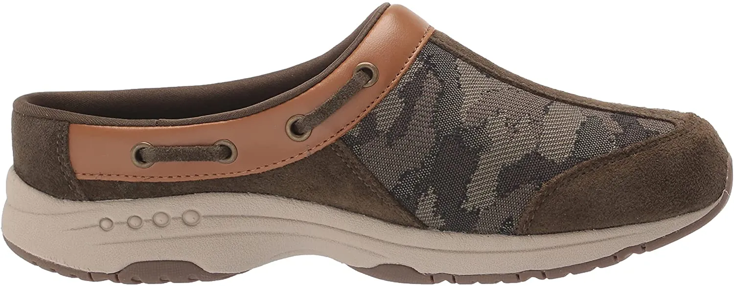 Easy Spirit Travel Time Green 300 Wide Round Closed Toe Slip On Comfort Mule Clog