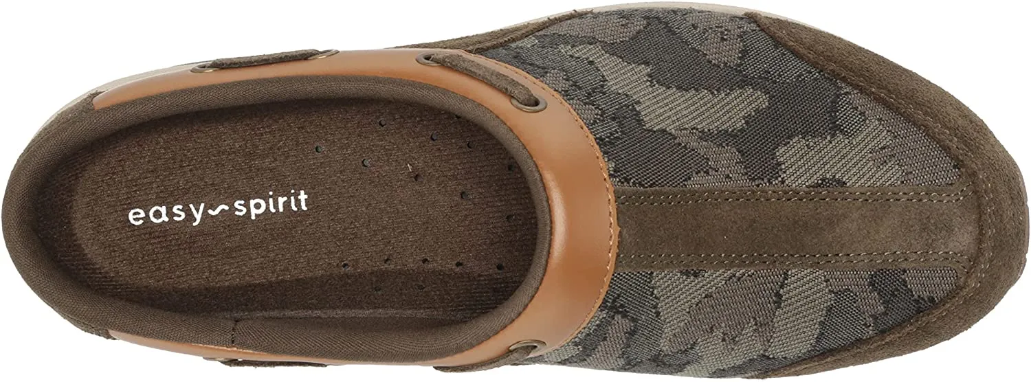 Easy Spirit Travel Time Green 300 Wide Round Closed Toe Slip On Comfort Mule Clog