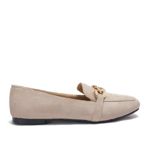 Large Chain Suede Loafers
