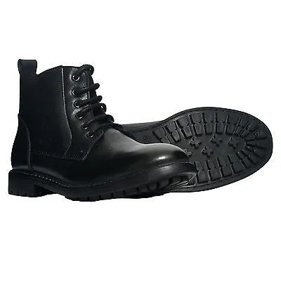 Mens Leather Lace Up Ankle Boots -  SF-116
