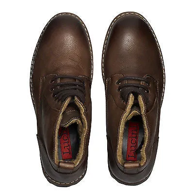 Mens Leather Lace Up Ankle Boots -  SF-116