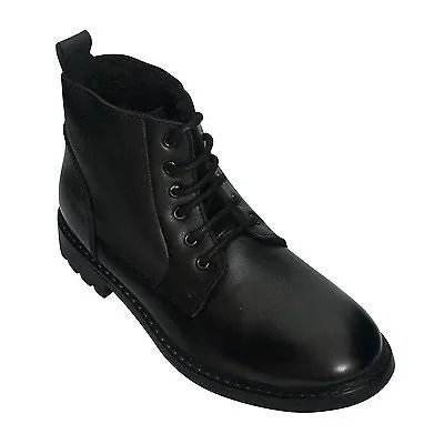 Mens Leather Lace Up Ankle Boots -  SF-116