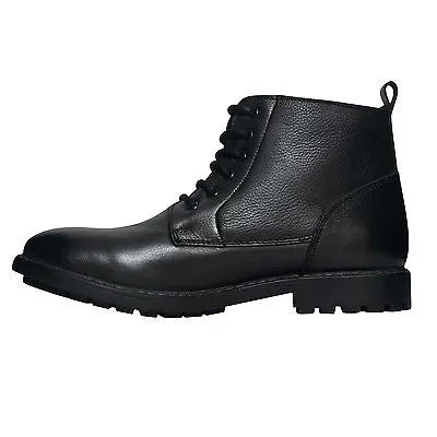 Mens Leather Lace Up Ankle Boots -  SF-116