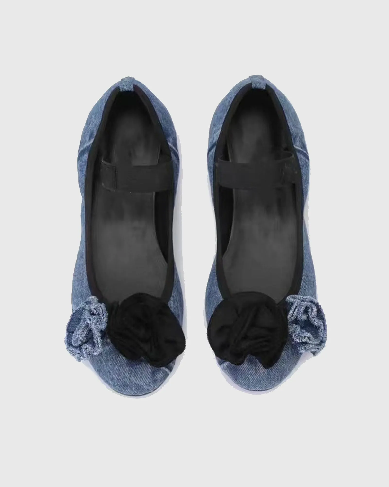Ondina Flower Denim Ballet Flats
