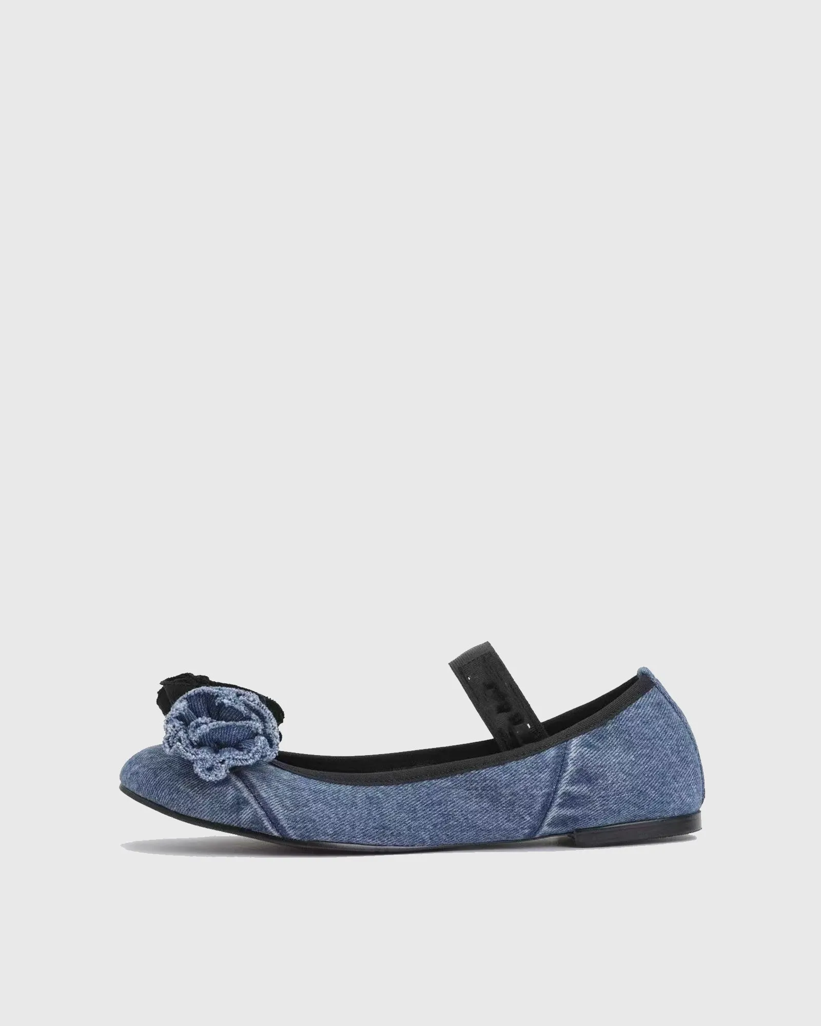 Ondina Flower Denim Ballet Flats