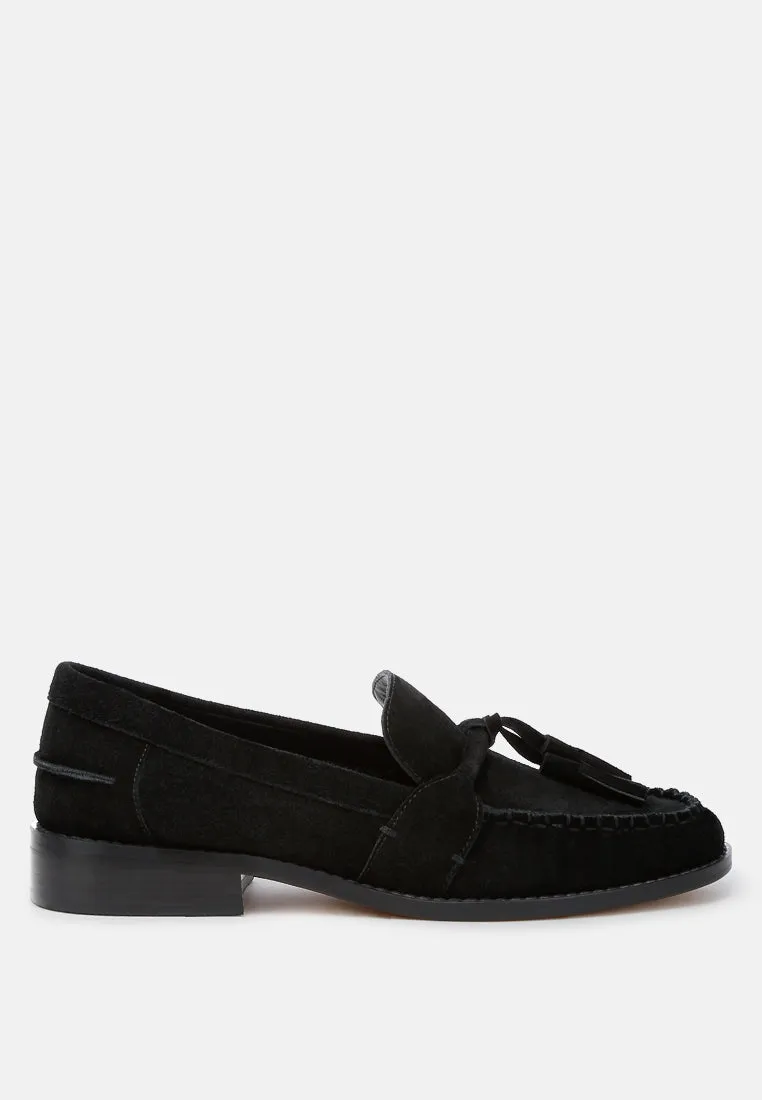 Rhone Tassels Detail Genuine Suede Loafers