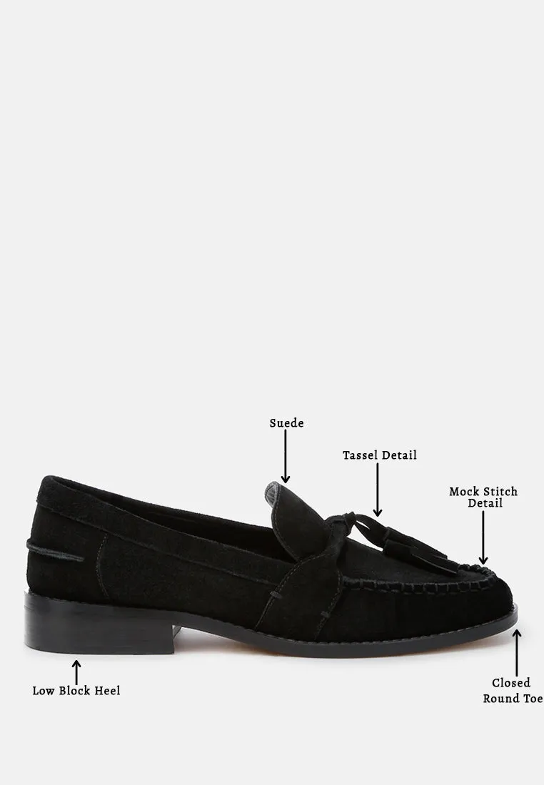 Rhone Tassels Detail Genuine Suede Loafers