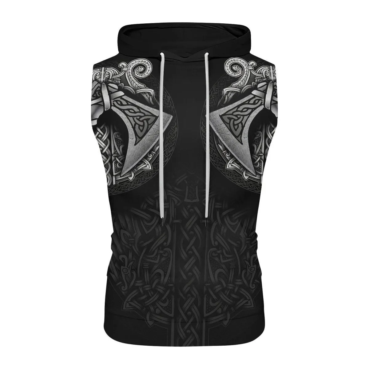 Sword & Shield Viking Sleeveless Pullover & Zip Hoodie