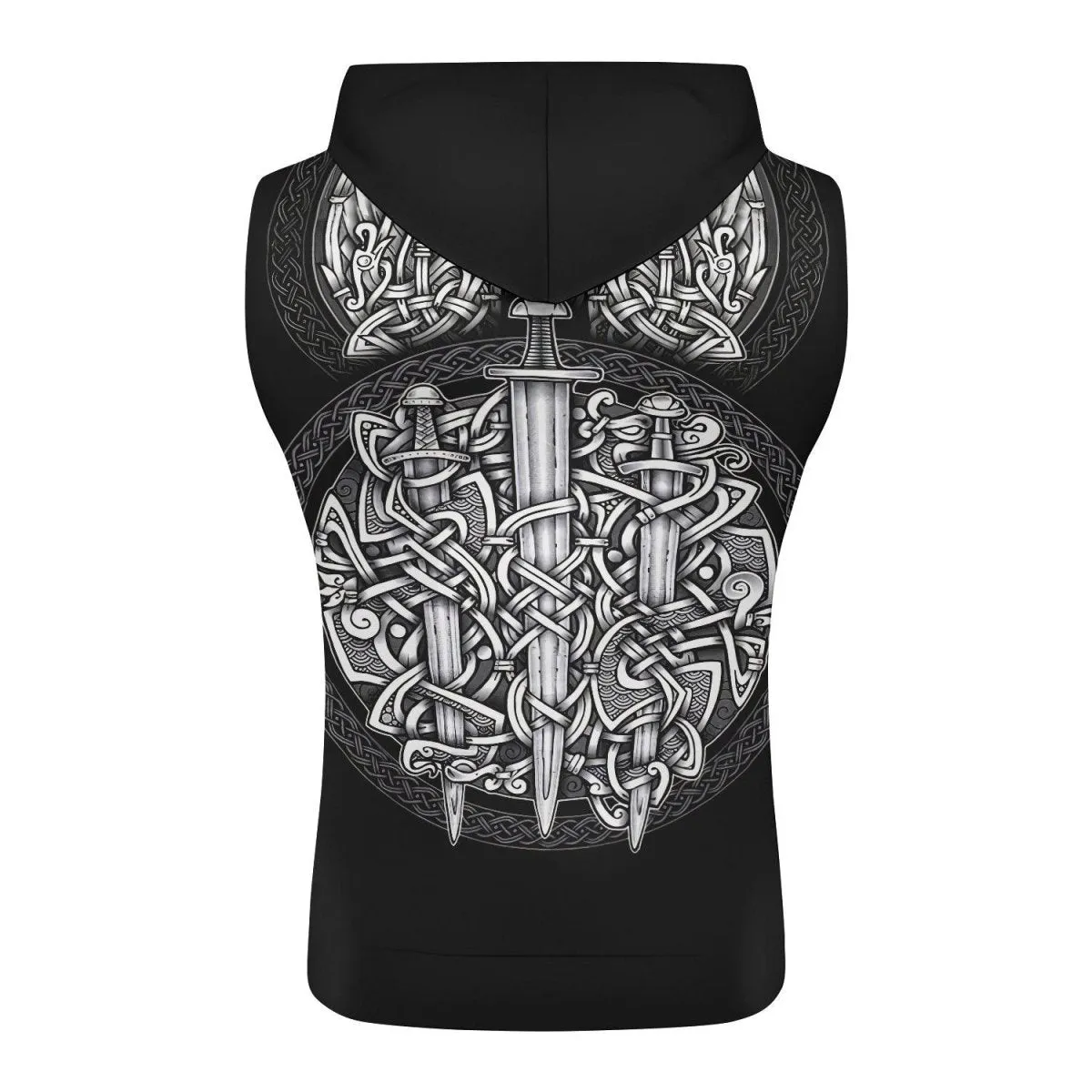 Sword & Shield Viking Sleeveless Pullover & Zip Hoodie