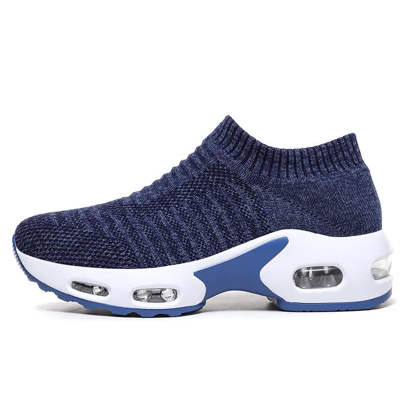 Women Air Cushion Flying Woven Sneakers