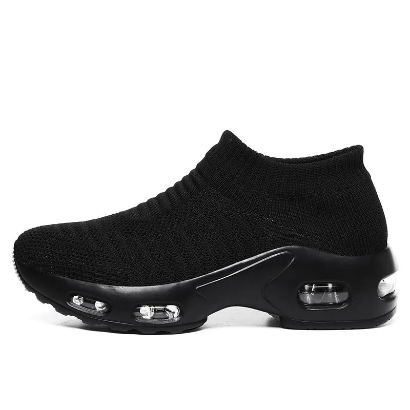 Women Air Cushion Flying Woven Sneakers