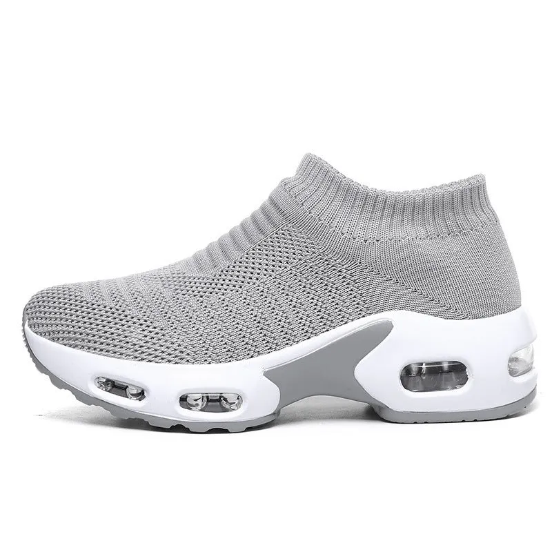 Women Air Cushion Flying Woven Sneakers
