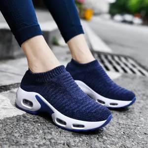 Women Air Cushion Flying Woven Sneakers