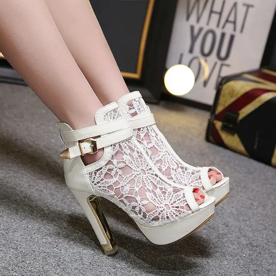 Women's Fish Mouth High Heel Sandals