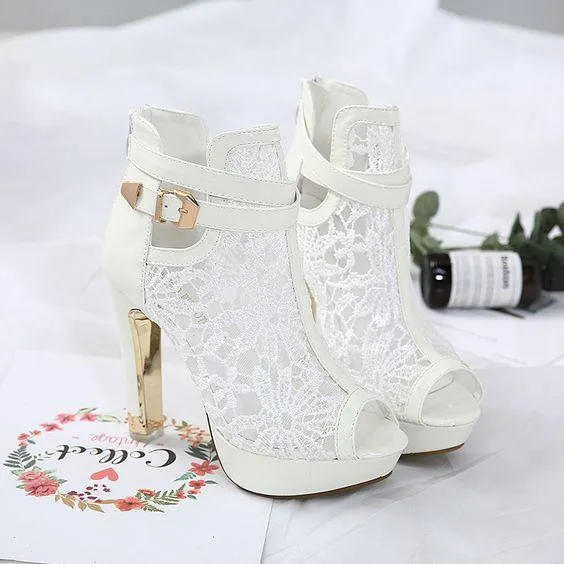 Women's Fish Mouth High Heel Sandals